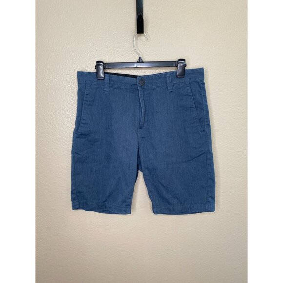 Volcom Mens Blue Lightweight Casual Shorts Size 32 Cotton True To This - Picture 1 of 8